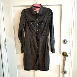 Denim body-con dress